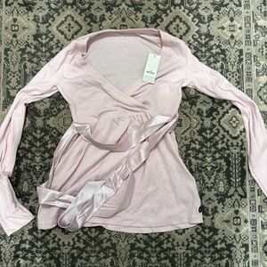 Hollister Light Pink Wrap Blouse